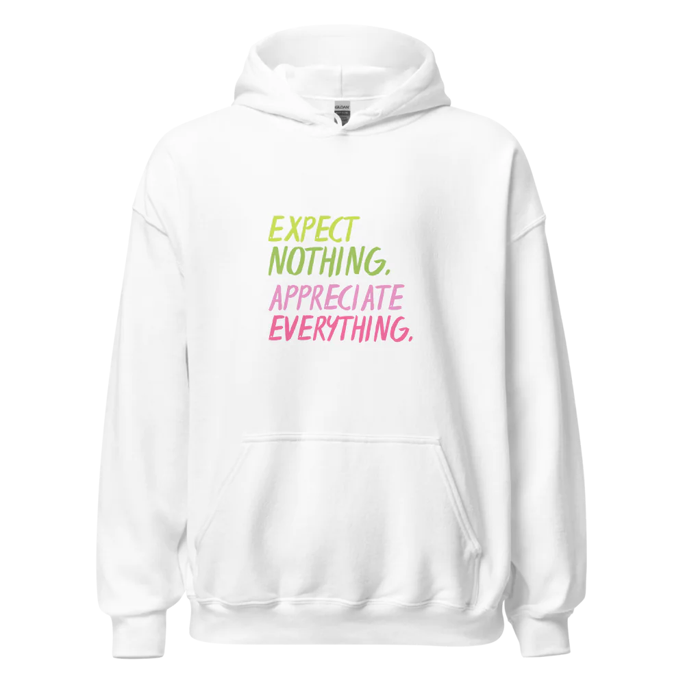 "Expect Nothing, Appreciate Everything" Cozy Unisex Heavy Blend Hoodie | Gildan 18500